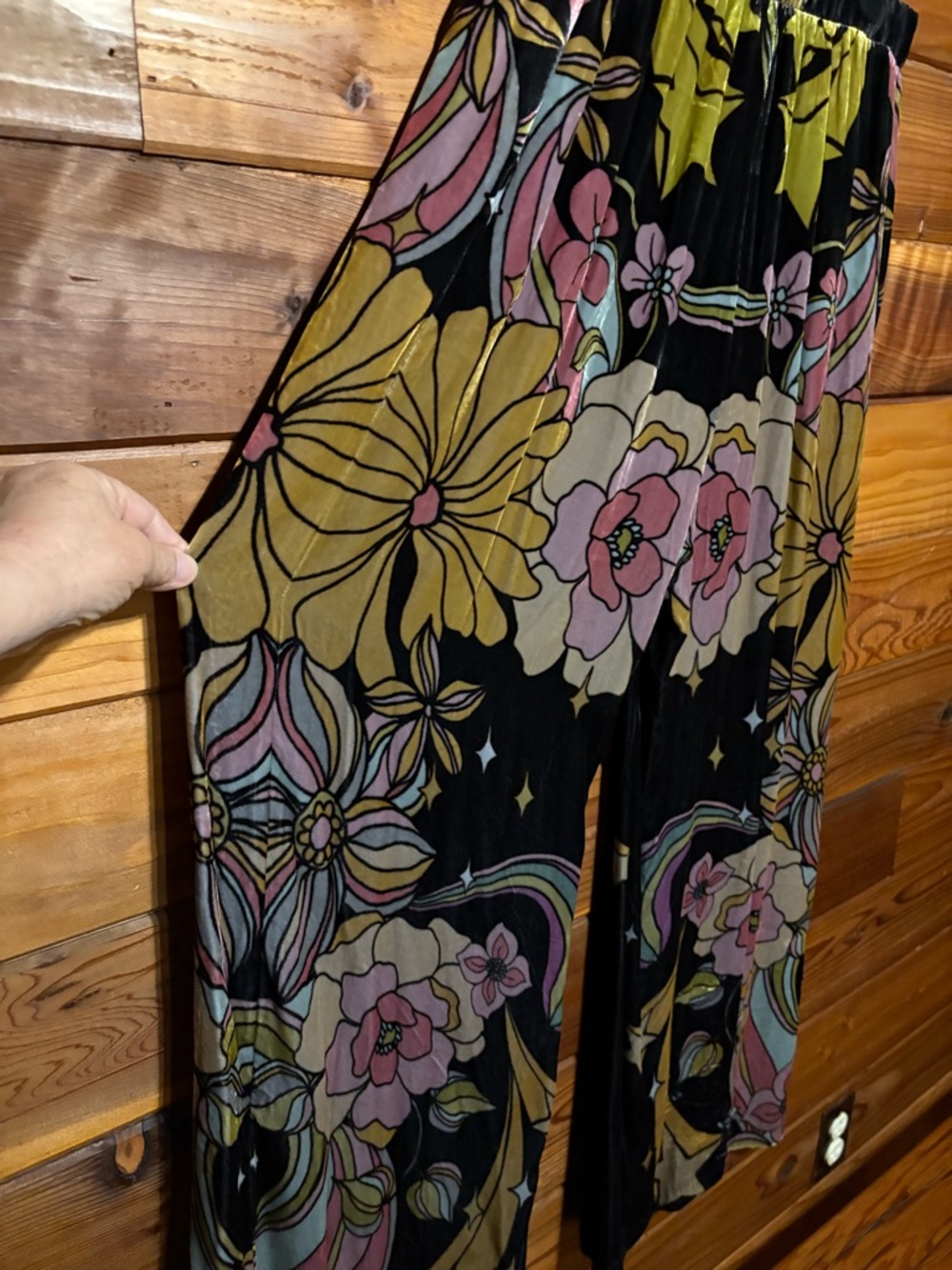 Johnny Was velvet wide leg pants - Picture 2 of 5